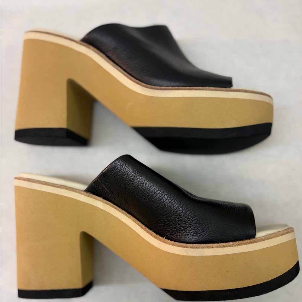 Dolce Vita Heels Womens Size 9 Black Clogs Chunky Heels Open Toe NWOT - Picture 8 of 9